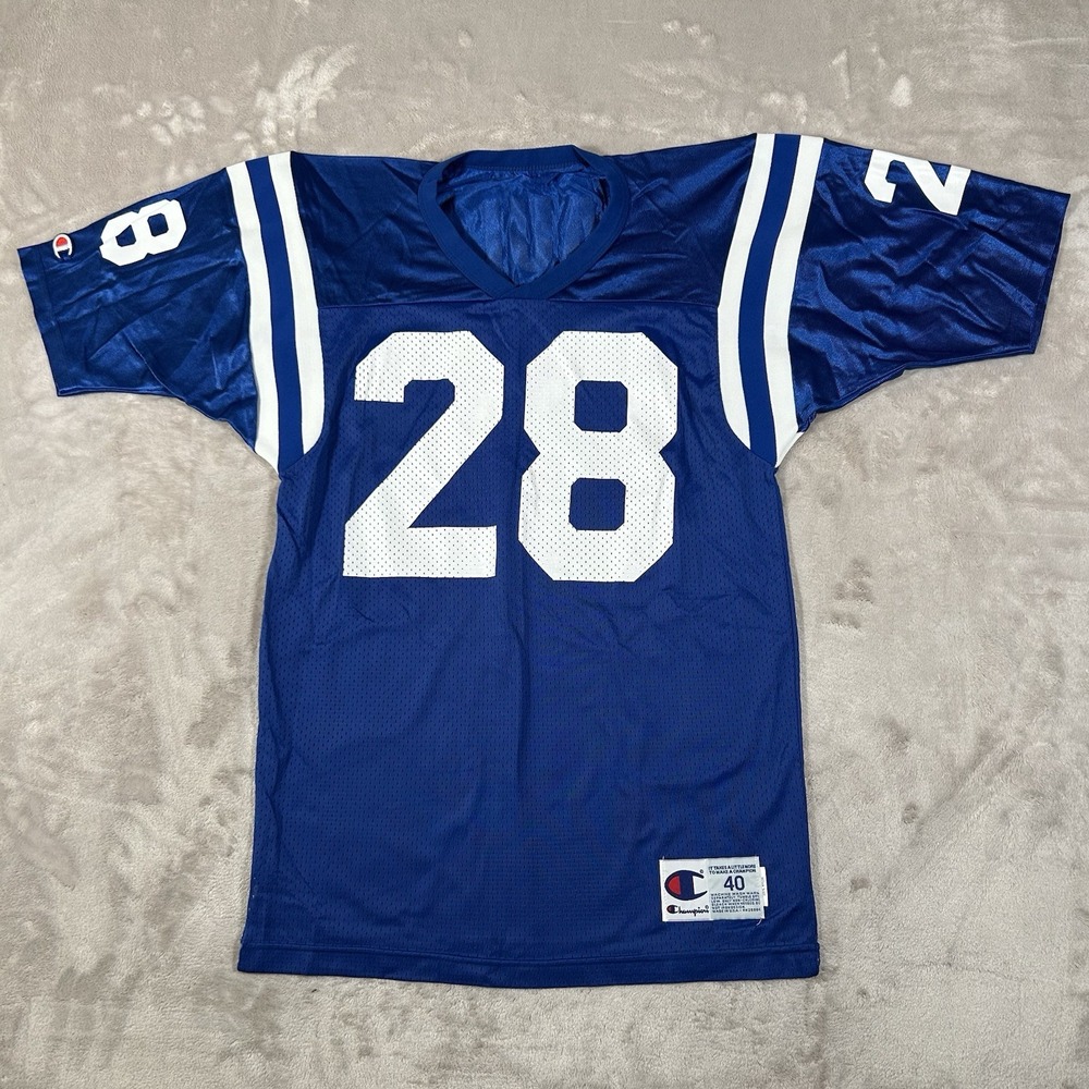 Vintage 90s Indianapolis Colts Champion Marshall Faulk #28 40 Jersey Made in USA